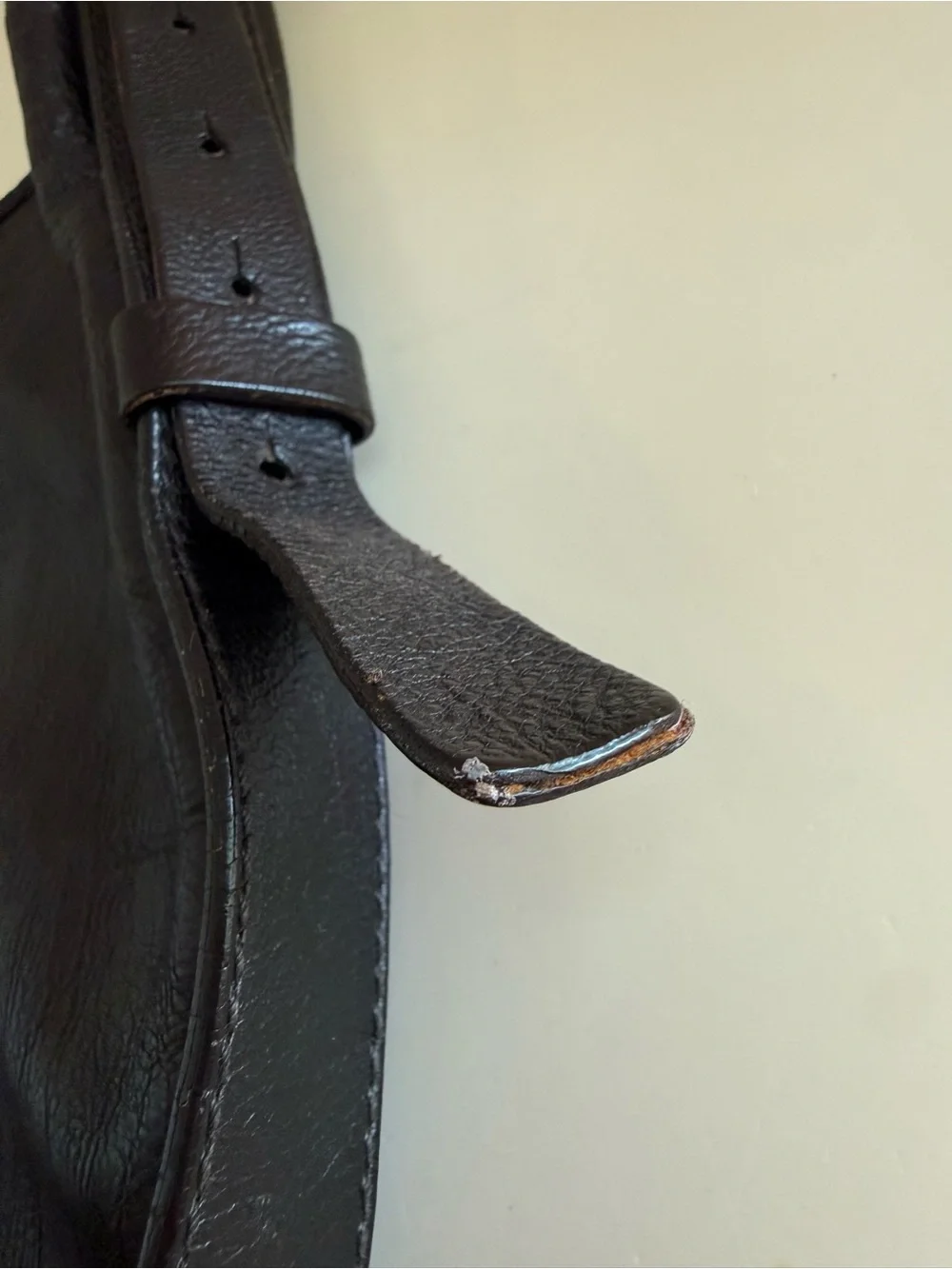 Vintage YSL Yves Saint Laurent Mombasa Leather Hobo Bag Horn Handle Tom Ford